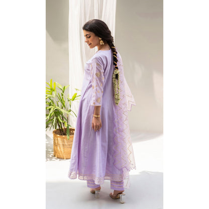 AM by Anita Mittal Alia Lavender Anarkali with Pant and Dupatta