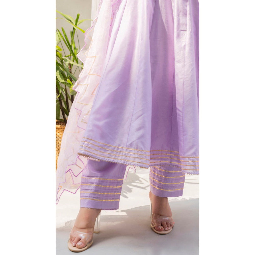 AM by Anita Mittal Alia Lavender Anarkali with Pant and Dupatta