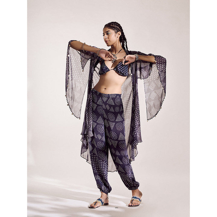 Amka India Rosemary Overlay with Bralette & Pants (Set of 3)