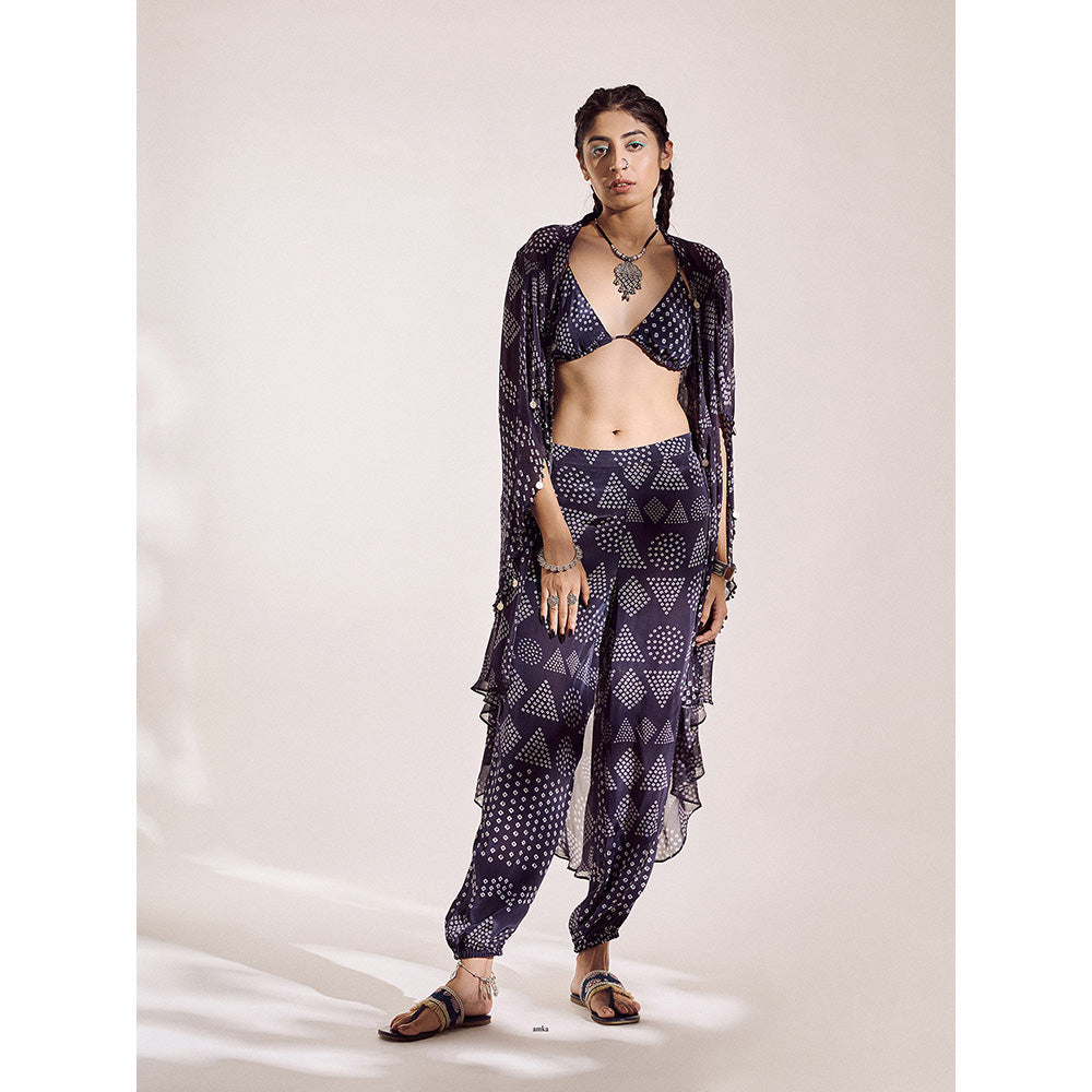 Amka India Rosemary Overlay with Bralette & Pants (Set of 3)