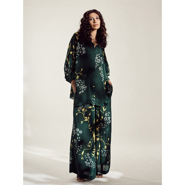 AMKA INDIA Jordan Green Multi Co-Ord (Set of 2)