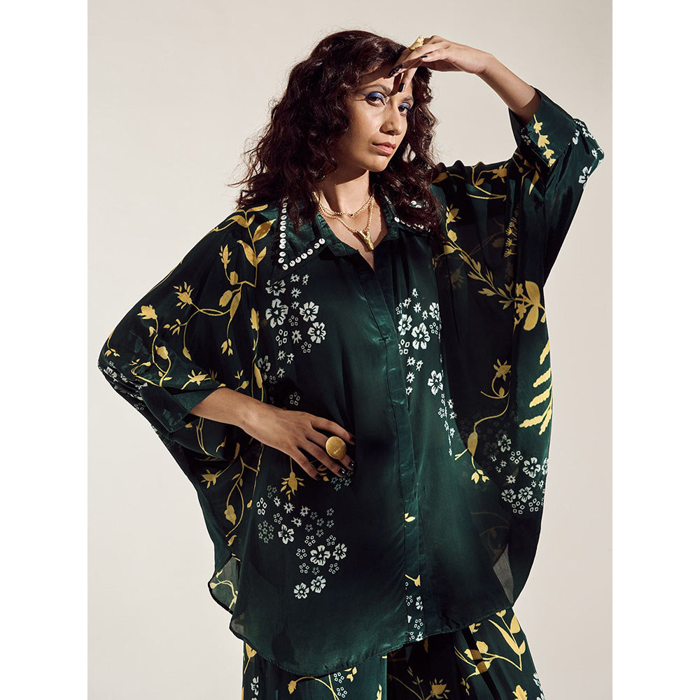 AMKA INDIA Jordan Green Multi Co-Ord (Set of 2)