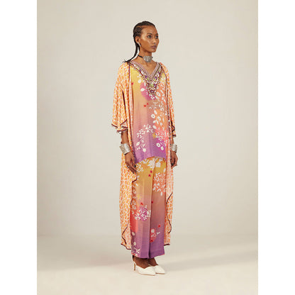 Amka India Rupa Multi-Colour Top with Pants & Cape (Set of 3)