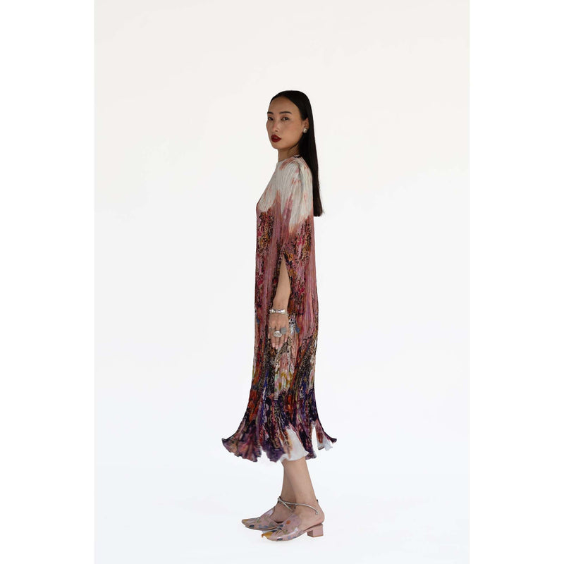Amka India Pink Bloom Printed Kaftan