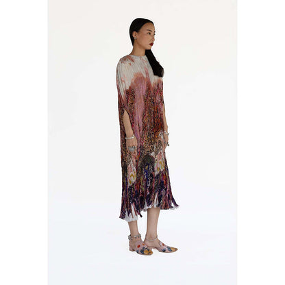 Amka India Pink Bloom Printed Kaftan