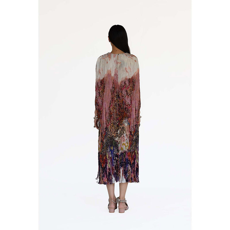 Amka India Pink Bloom Printed Kaftan