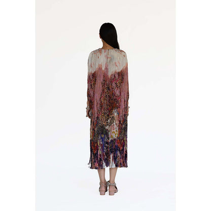Amka India Pink Bloom Printed Kaftan
