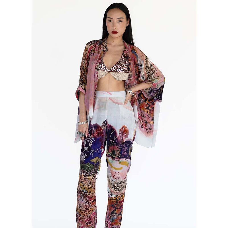 Amka India Womens Rosemary Printed Pant