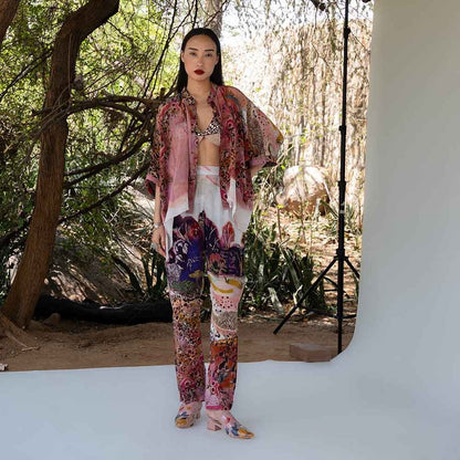 Amka India Womens Rosemary Printed Pant