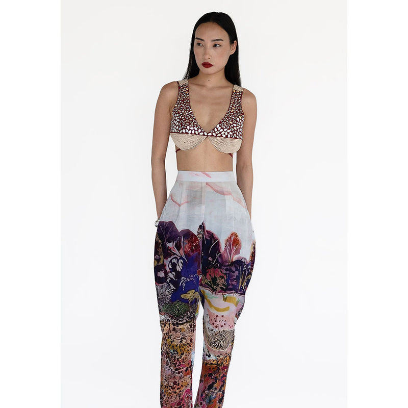 Amka India Womens Rosemary Printed Pant