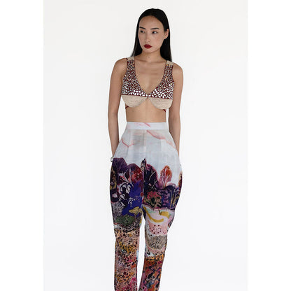 Amka India Womens Rosemary Printed Pant