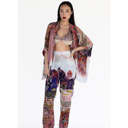 Amka India Womens Rosemary Printed Jacket