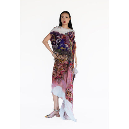 Amka India Multicolor Terali Printed Kaftan