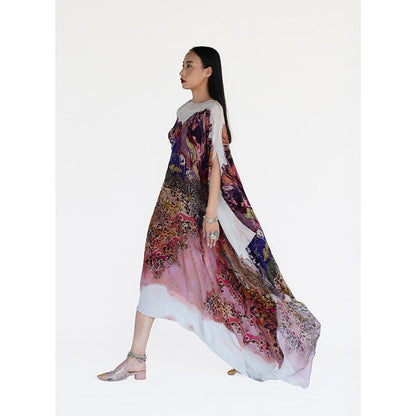 Amka India Multicolor Terali Printed Kaftan