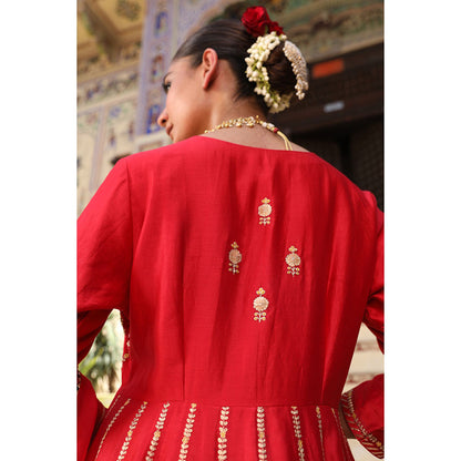 Amoree Begam Embroidered Anarkali and Dupatta (Set of 2)