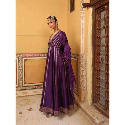 Amoree Kilolo Embroidered Anarkali and Dupatta (Set of 2)