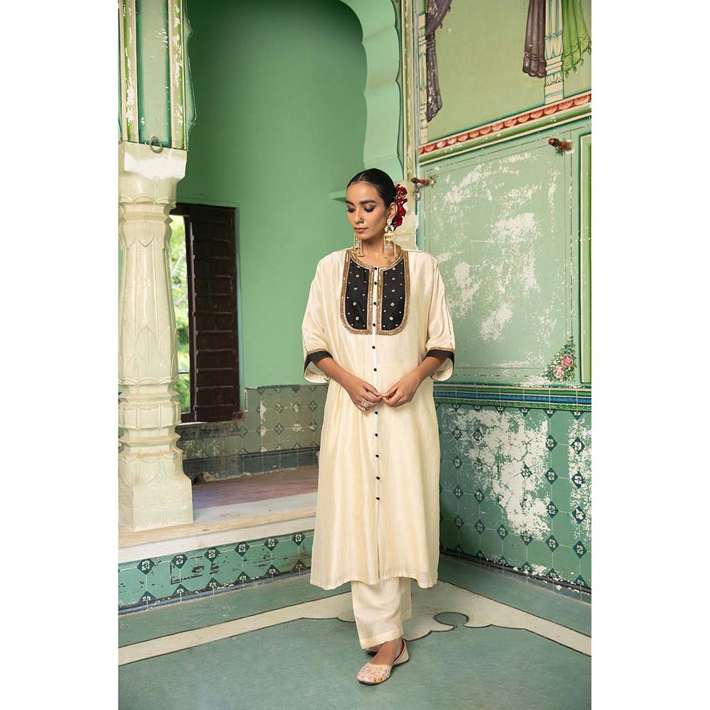 Amoree Beige Kurat with Inner Slip and Pant