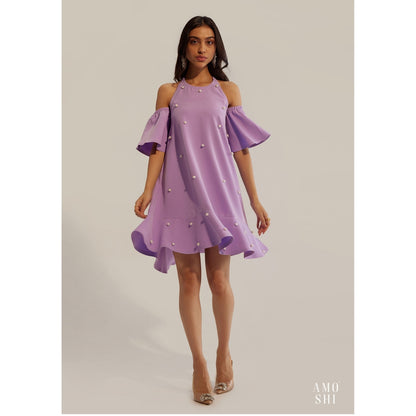 AMOSHI Dottie Dress With Detachable Sleeves - Purple (Set of 2)