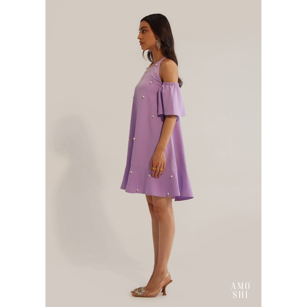 AMOSHI Dottie Dress With Detachable Sleeves - Purple (Set of 2)