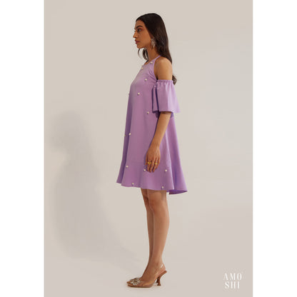 AMOSHI Dottie Dress With Detachable Sleeves - Purple (Set of 2)