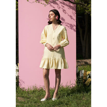 AMOSHI Dory Mini Dress -Butter Yellow