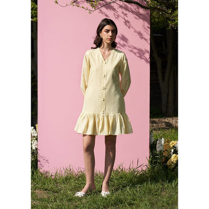 AMOSHI Dory Mini Dress -Butter Yellow