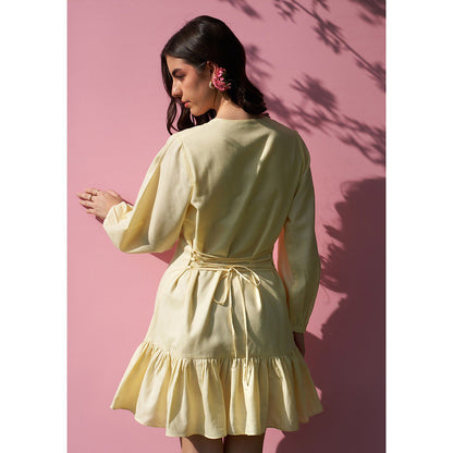 AMOSHI Dory Mini Dress -Butter Yellow