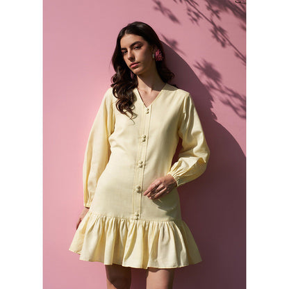 AMOSHI Dory Mini Dress -Butter Yellow