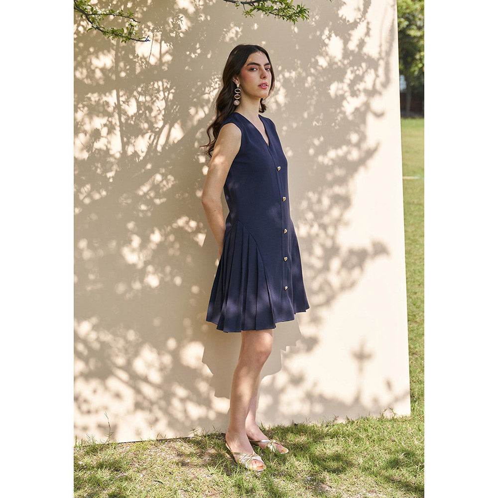 AMOSHI Celine Dress -Navy Blue