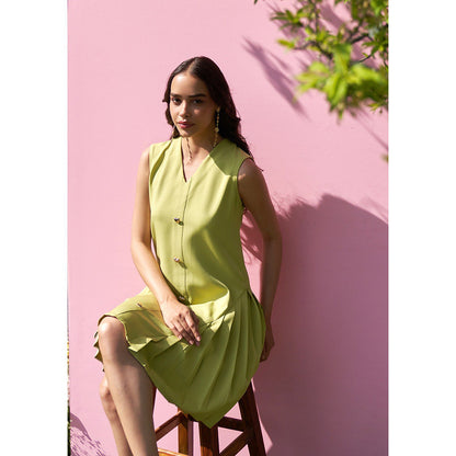 AMOSHI Celine Dress -Cyber Green
