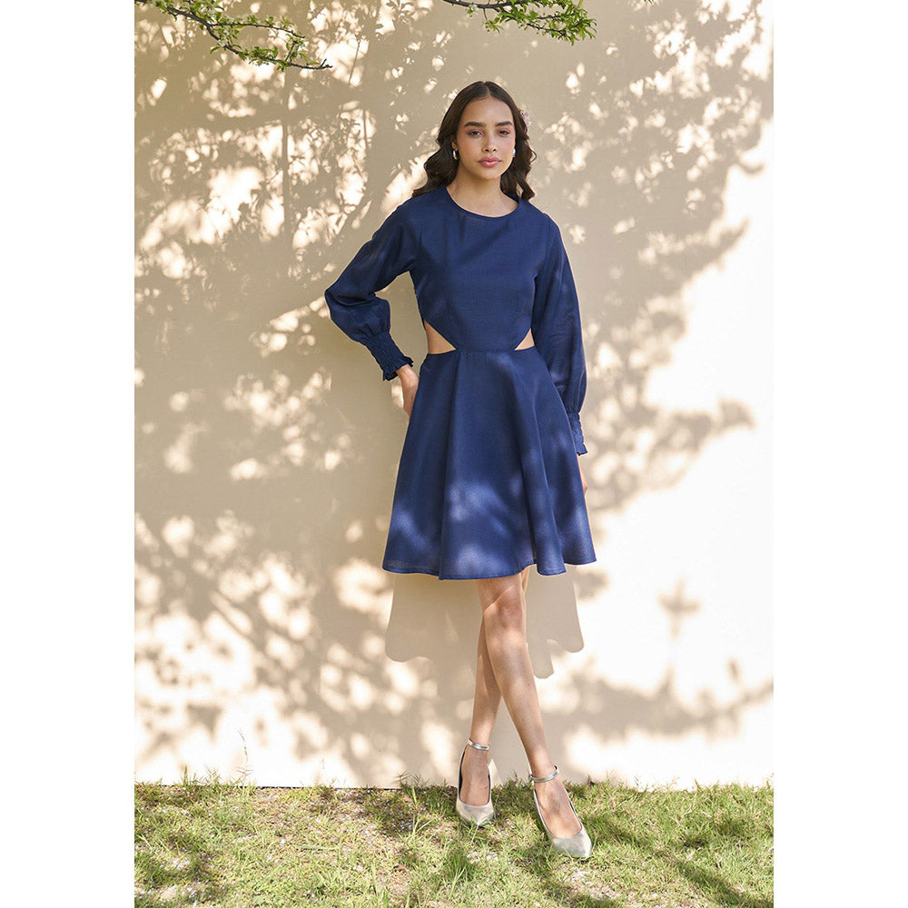 AMOSHI Cleo Cutout Mini Dress -Navy Blue