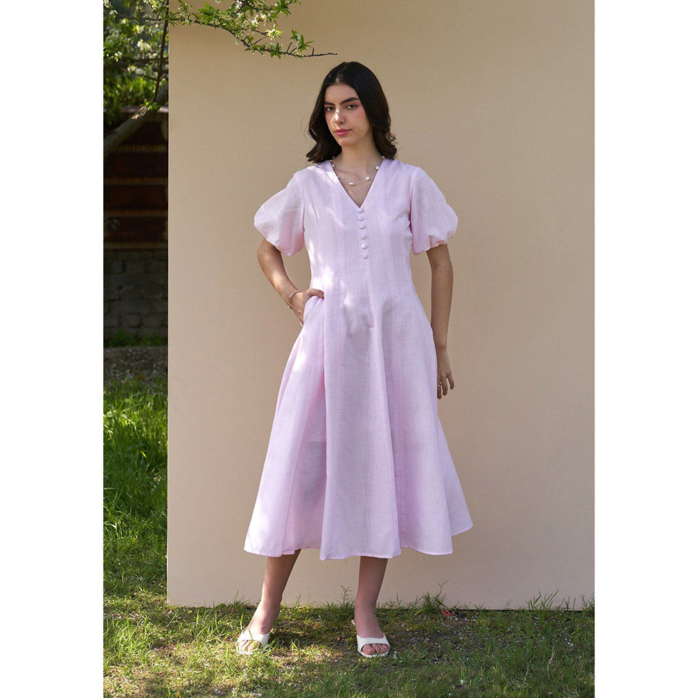AMOSHI Pia Midi Dress -Baby Pink