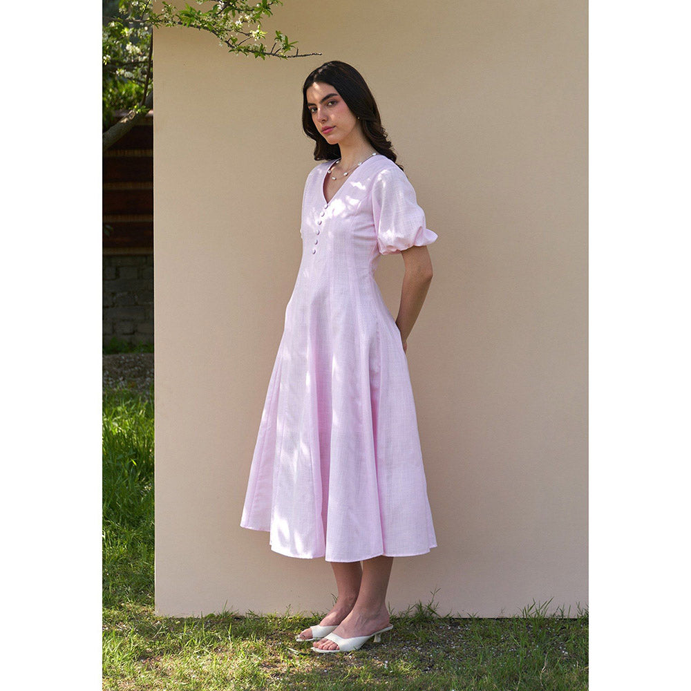 AMOSHI Pia Midi Dress -Baby Pink