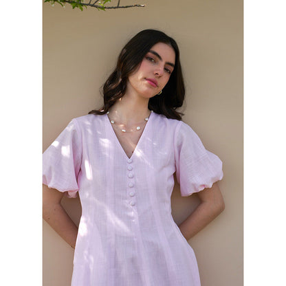 AMOSHI Pia Midi Dress -Baby Pink