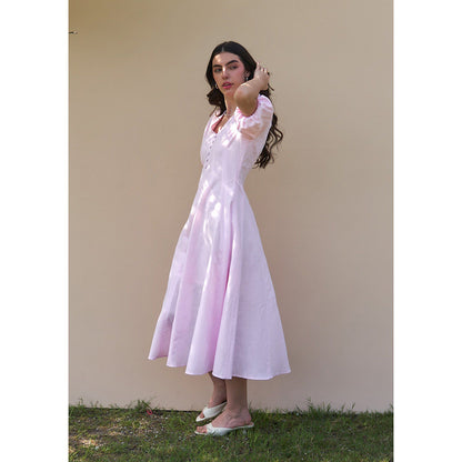 AMOSHI Pia Midi Dress -Baby Pink