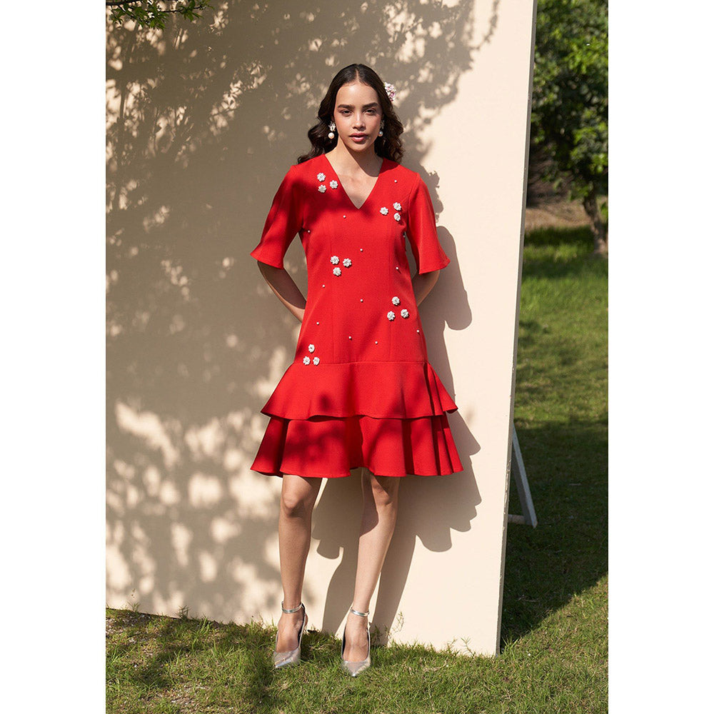 AMOSHI Trinity Dress -Red