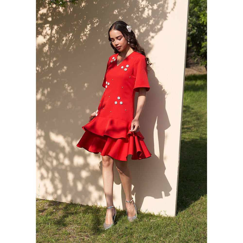 AMOSHI Trinity Dress -Red