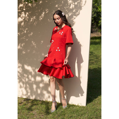 AMOSHI Trinity Dress -Red