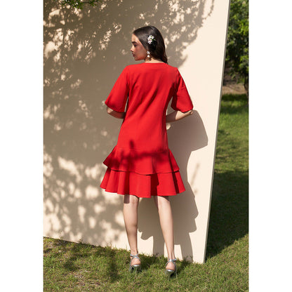 AMOSHI Trinity Dress -Red