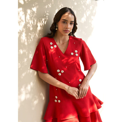 AMOSHI Trinity Dress -Red