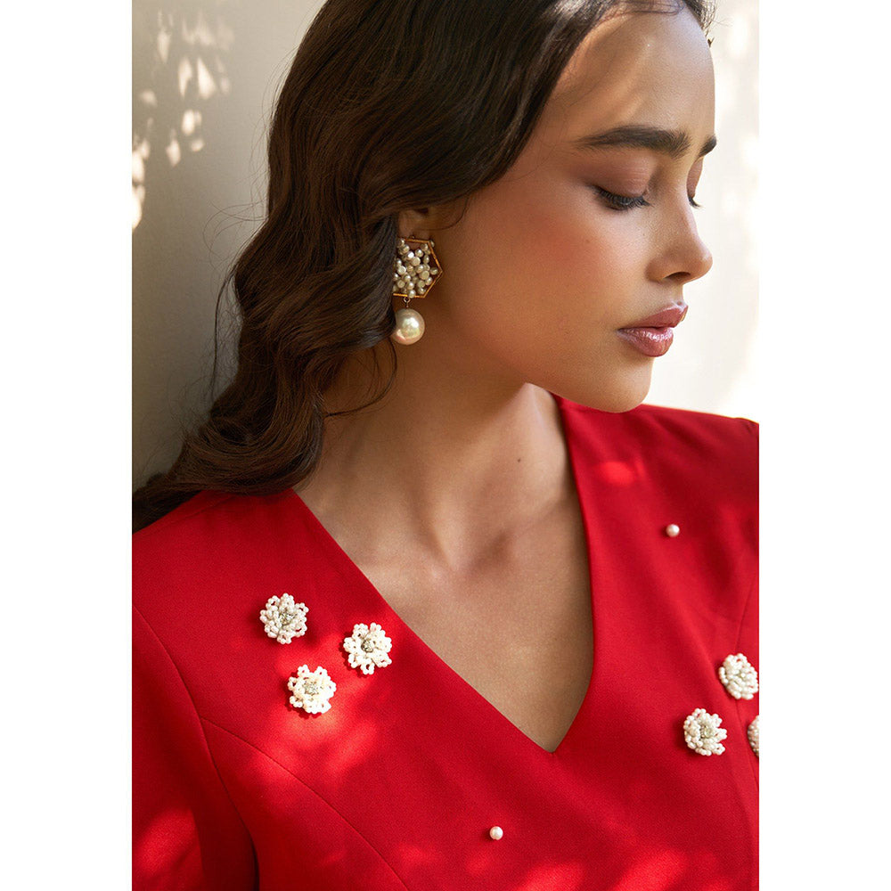 AMOSHI Trinity Dress -Red