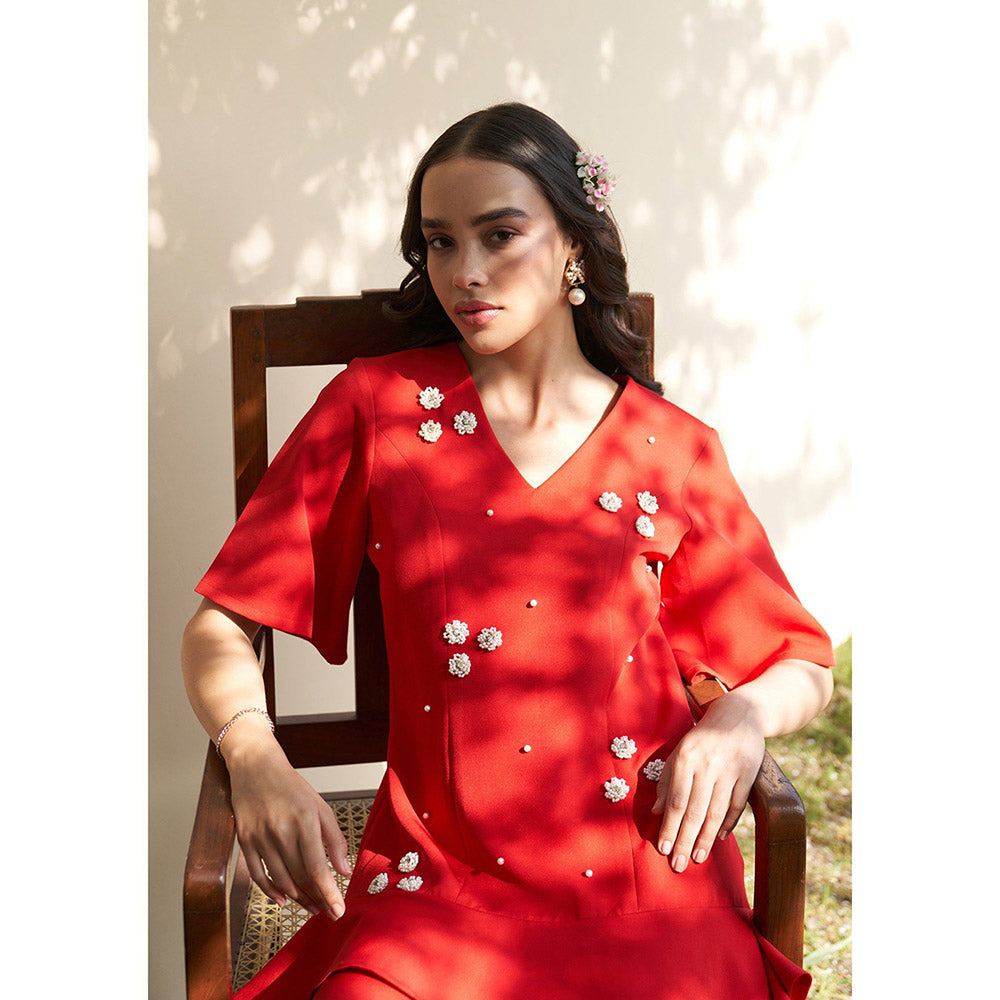 AMOSHI Trinity Dress -Red