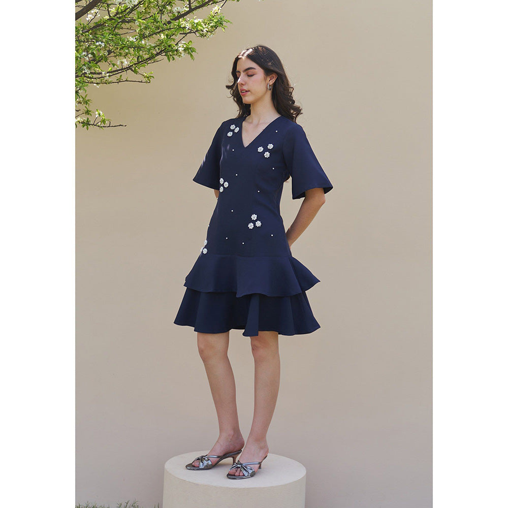 AMOSHI Trinity Dress -Navy Blue
