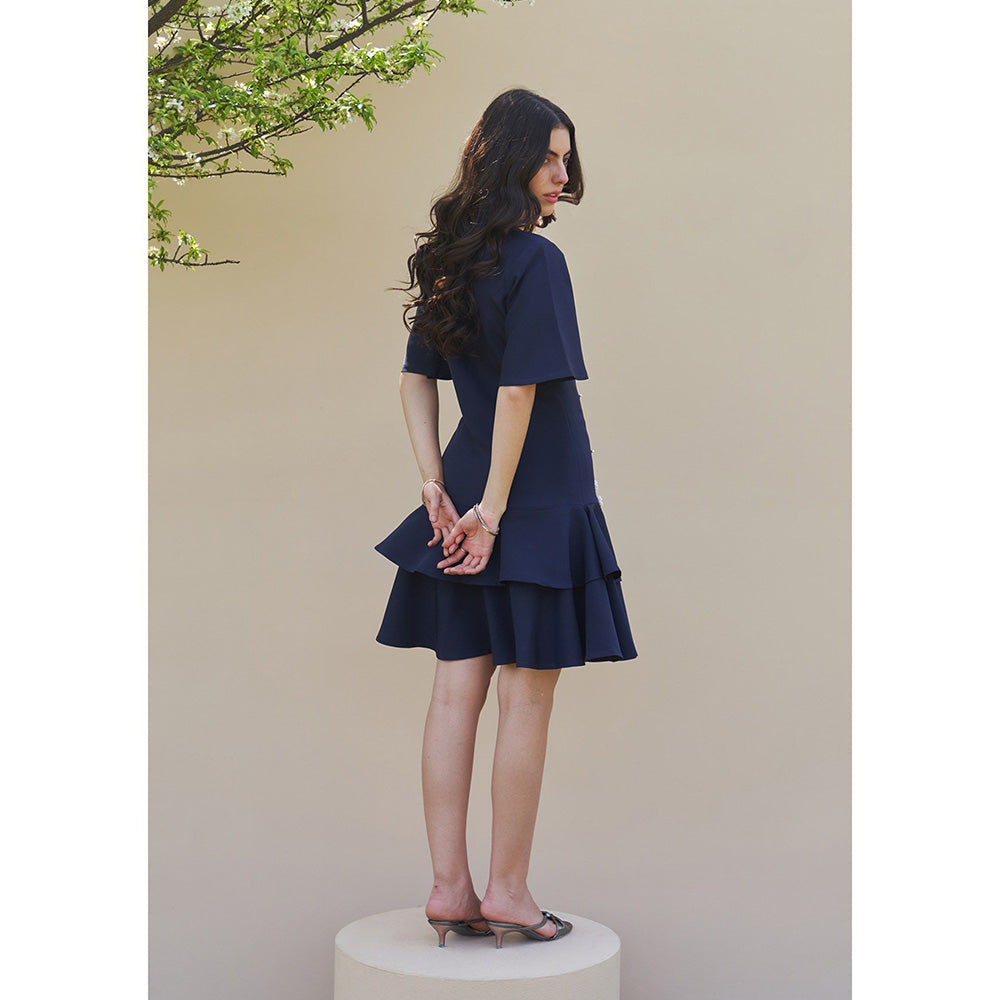 AMOSHI Trinity Dress -Navy Blue