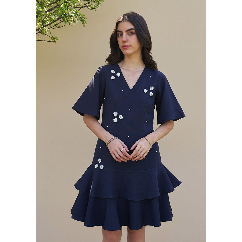 AMOSHI Trinity Dress -Navy Blue