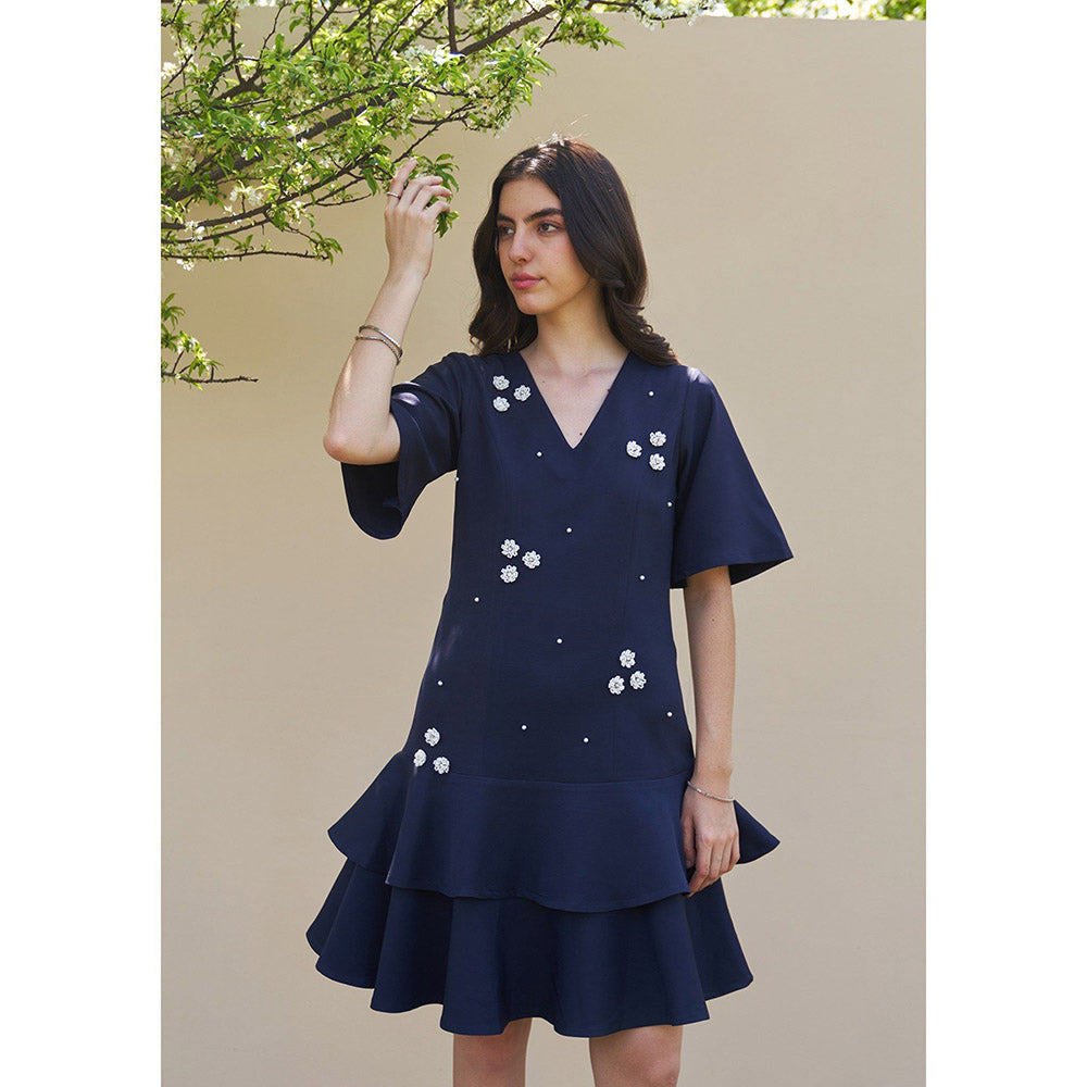 AMOSHI Trinity Dress -Navy Blue
