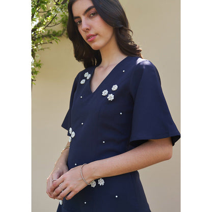 AMOSHI Trinity Dress -Navy Blue