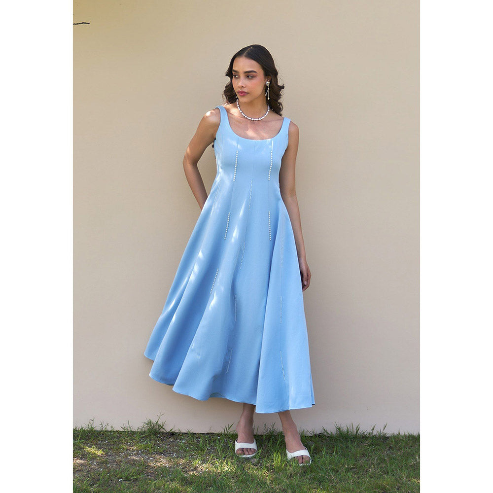 AMOSHI Caroline Midi Dress -Powder Blue