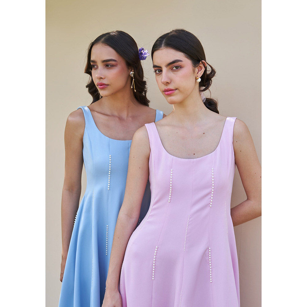 AMOSHI Caroline Midi Dress -Powder Blue