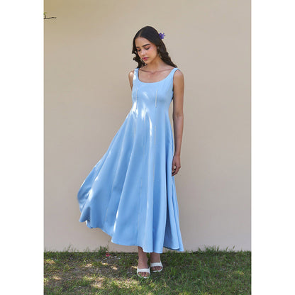 AMOSHI Caroline Midi Dress -Powder Blue